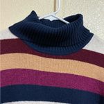 st. john's bay  Striped Turtleneck Sweater with Side Buttons Photo 3