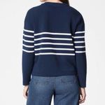Spanx AirEssentials Striped Cardigan in Midnight Navy and Porcelain NWT Photo 2