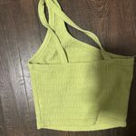 American Eagle  Outfitters One-Shoulder Green Crop Top Photo 2