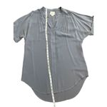Maeve Anthropologie  Juni 100% Blouse In Gray Short Sleeve Size S Photo 4