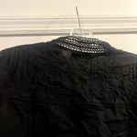 Jennifer & grace button down blouse shirt embroidered black size S cotton Photo 7