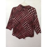 Ruby Rd  Women Petite Lg Black Red White  Cowl Neck Pullover Flowing‎ Blouse Photo 9