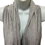 Shawl Dawls Heather Gray Open Concept Jersey Stretch Knit Vest OS Duster Length Photo 3