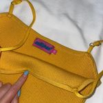 Edikted Knitted Yellow Mini Dress Photo 5