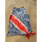 CHAPS  Red, White. & Blue Tie Dye Sleeveless Top XL Photo 2