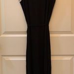 Loft Elegant Black Crochet Trim Sleeveless MIDI Dress. Size-Small Photo 2