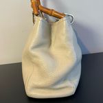 Gucci  Bamboo Shopper Ivory Leather 2way Satchel Bag - Preowned Photo 3