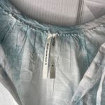 Anthropologie  Lace Trimmed Tie Dye and Embroidered Cotton Tie Neck Top Photo 8