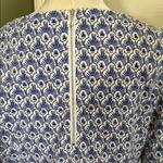Vineyard Vines  blue/white shift dress, long sleeve, size L, classic preppy chic Photo 4