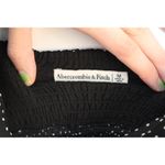 Abercrombie & Fitch  Black White Polka Dot Long Sleeve Cropped Blouse Top Size M Photo 2