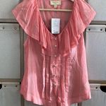 Moulinette Soeurs Anthropologie ruffle sleeveless silk blouse Photo 0