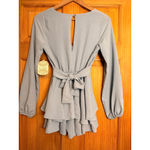 Altar'd State Altar’d State Blue Wrap Front Tie Back Blouse XS NWT Photo 4