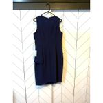 Eliza J  Women’s 12 Blue Sleeveless Midi Dress Ruffle Cocktail Party Wedding New Photo 2
