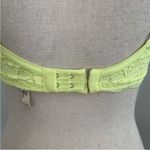 Victoria's Secret Aerie Bright Yellow T-Shirt Bra 34B Floral Lace Padded Push Up Photo 5
