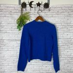 Mango MNG Bright Blue Basic Crewneck Knit Sweater Photo 3
