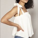 Outerknown  Cream White Smocked Tie Strap Flowy Oasis Top S Photo 0