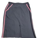 Ro & De  Side Stripe Midi Skirt W/ Front Slit Photo 0