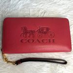 Coach  Long Zip Around Wallet With Horse And Carriage Photo 0