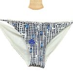 Poupette St. Barth Lucy Pom Trim Dotted Bikini Bottom Navy Blue Size XS Photo 0