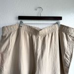 Old Navy NWT Womens Pants Tan Pull On Wide Leg Pockets 100% Cotton Plus Size 4X Photo 2