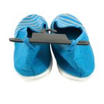 S3 Womens Slip On Sneakers Canvas Striped Blue Gray Size 9 Photo 3