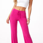 Juicy Couture Y2K Womens Pink 100% Cashmere Lounge Pants Size M Drawstring Heart Photo 0