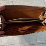 Michael Kors  Wallet Brown Leather Pebbled Full Zip Around Pockets Card‎ Slots Photo 5