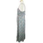 Free People XL Molly Jo Blue Floral Blossom Button Front Smock Maxi Sun Dress Photo 3