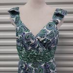 Chadwick's  Dress Womens Size 10 Y2K Coastal Grandma Boho Paisley Green Blue Retro Photo 5