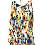 All in Favor  Romper Floral Adjustable Tie Elastic Waist Multicolor W Small NWT Photo 0