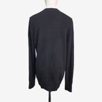 AQUA  Cashmere 100 Percent Cashmere V Neck Black Sweater Women’s Size Large L Photo 5