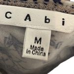 CAbi  Blouse Womens Size M Multi Floral V Neck Ruched Short Sleeve Boho Chic Photo 3