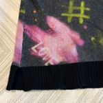 Brodie Women’s Multicolor Peace & Love Cashmere Sweater Size XS Black Photo 2