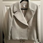 Talbots Women’s Size 16  Gray Wool And Angora Double Breasted Short Coat Photo 0