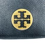Tory Burch | One Size | Everly Black Pebbled Leather Flap Saddle Bag Photo 8