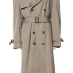 London Fog Vintage Long Trench Coat Button Tie Waist Tan Light Brown 42 Long Photo 0