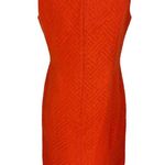 Taylor orange sheath dress with gold waist chain ladies size 8 geometric brocade Photo 4