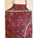Lucky Brand Boho Tank Top Geometric Indian Print Embroidered Linen EUC Sz M Photo 9