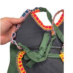 Platinum Swimwear PilyQ Olive Crochet Trim One Piece Small Trendy Vacation Green Photo 3