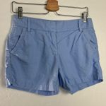 J.Crew Women's Blue Flat Front Button Pocket Chino Shorts #3559 Photo 0