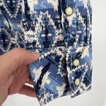 Rock & Roll Cowgirl Pearl Snap Womens Top Sz Large Blue Aztec South Western Photo 5