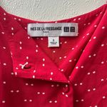 Ines de la Fressange x UNIQLO Red Polka Dot Button Front Midi Dress Women’s Smal Photo 3