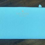 Kate Spade zippy pebbled leather shoulder bag & bifold wallet Perfect Pool blue Photo 4