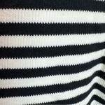 Mittoshop NEW Black & White Striped 100% Cotton Balloon Bubble Sleeve Top Size L Photo 13