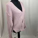 Free People  lavender purple loose knit long sleeve sweater woman’s size small Photo 7
