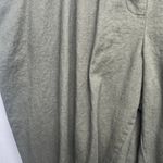 J.Crew Linen Cotton Womens Pull On Cropped Olive Green Pants Sz 22 Lagenlook Photo 4
