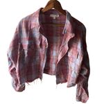 Gilded Intent  Pink Plaid Button-Down Shirt Photo 2