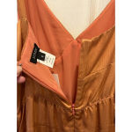 NWT J. Crew Silk Serenade Dress Coral Hammered‎ Silk Spaghetti Straps Size 6 Orange Photo 3