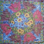 Kenzo Scarf Floral Women's Large Semi Sheer Handkerchief Vintage Photo 2