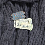 Free People  Black Ribbed Mock Neck Long Sleeve Tunic Top Shirt Women's Size M Photo 2